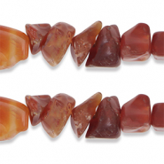 Perline in pietra naturale chips Agata arancione alba scuro