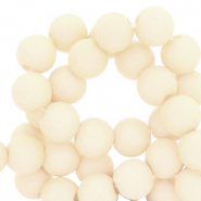Perline in acrilico 6 mm bianco papiro beige