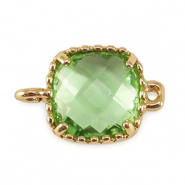 Distanziatori di vetro Crystal Glass quadrato verde mela-oro
