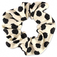 Elastici per capelli a pois bianco-nero