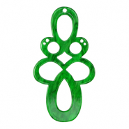 Pendenti in resina barocco verde smeraldo