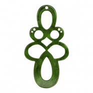 Pendenti in resina barocco verde muschio