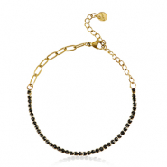 Bracciali in acciaio inossidabile oro-nero