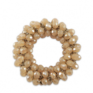 Ciondoli sfaccettati 32mm beige