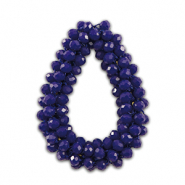 Ciondoli sfaccettati goccia blu scuro