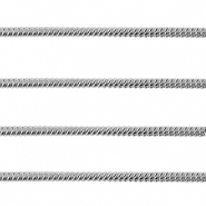 Componenti in acciaio inossidabile catena serpente 1.6mm argento