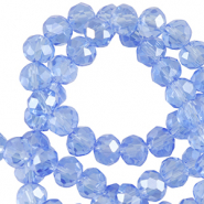 Perline sfaccettate 6x4mm rondella blu finley-effeto perlato