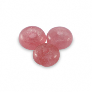 Perline di pietra naturale Calcite e Marmo a rondella 4mm rosa lampone