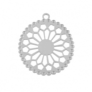 Ciondoli in acciaio inossidabile boh&eacute;mien 20mm argento