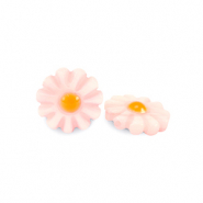 Perline di conchiglia fiore rosa chiaro-arancio