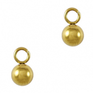 Ciondoli in acciaio inossidabile tondo 4mm oro