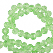 Perline sfaccettate 4x3mm rondella verde primavera