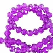 Perline sfaccettate 3x2mm rondella viola tillandsia
