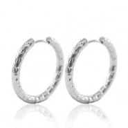 Orecchini in acciaio inossidabil a cerchio 23mm argento
