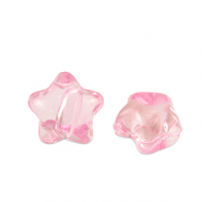 Perline in acrilico stella rosa trasparente
