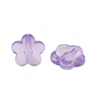 Perline in acrilico fiore viola trasparente