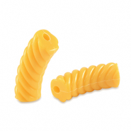 Perline in acrilico tubo spirale giallo spettro