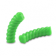 Perline in acrilico tubo spirale verde