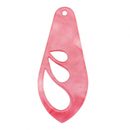 Pendenti in resina ala rosa pallido