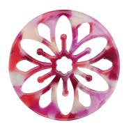 Pendenti in resina mandala multicolore rosa
