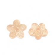 Perline in acrilico fiore trasparente marrone rame