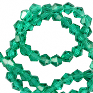Perline sfaccettate bicone 3mm verde eden