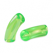 Perline in acrilico tubo verde peridoto-rivestimento AB