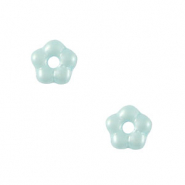 Perline Rep. Ceca fiore 5mm blu chiaro