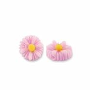 Perline in resina fiore 8mm rosa lilla