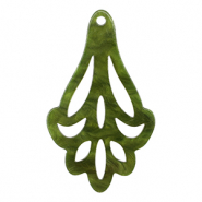 Pendenti in resina verde muschio