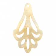 Pendenti in resina beige sabbia trasparente