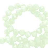 Perline sfaccettate 4x3mm rondella verde menta
