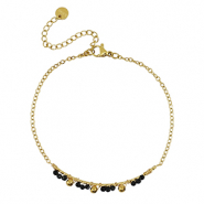 Bracciali in acciaio inossidabile oro-nero