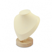 Espositore per bigiotteria busto per collane natural-beige
