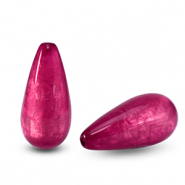 Perline Polaris Elements a forma di goccia Polmo rosa gerbera