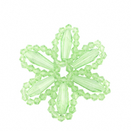 Ciondoli sfaccettati fiore verde