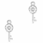 Metal TQ lat&oacute;n ciondoli chiave argento