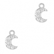 Metal TQ lat&oacute;n ciondoli luna argento