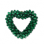 Ciondoli sfaccettati cuore verde fairway