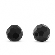 Perline sfaccettate tonde 6mm nero-effetto perlato
