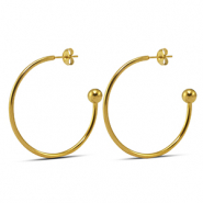 Orecchini in acciaio inossidabile 38mm oro