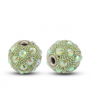 Perline in stile boh&eacute;mien verde-strass