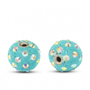 Perline in stile boh&eacute;mien turchese-strass