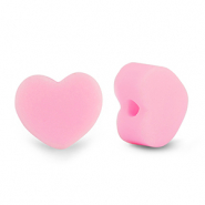Perline di polimero cuore rosa chiaro
