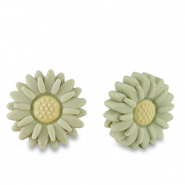 Perline di silicone fiore verde salvia