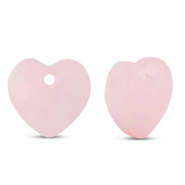 Ciondoli in pietra naturale Vetro cuore rosa
