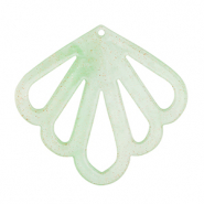 Pendenti in resina conchiglia verde menta