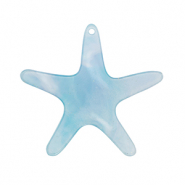 Pendenti in resina  a forma di stella marina blu