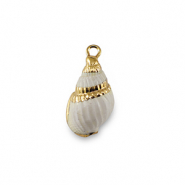 Pendenti di conchiglia prodotti speciali bianco cremosa-oro
