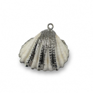 Pendenti di conchiglia prodotti speciali conchiglia di capesante bianco-argento